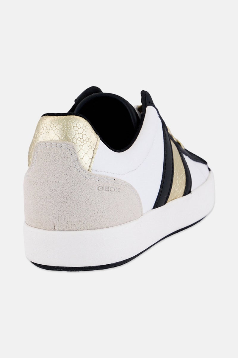 GEOX Women Blomiee Lace Up Leather Sneakers, White - Image 3